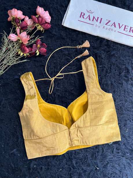 Mustard yellow Gold Tissue Blouse 38