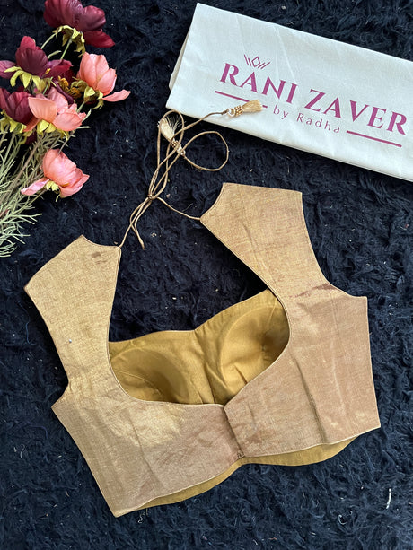 Brass Gold Tissue Blouse 34