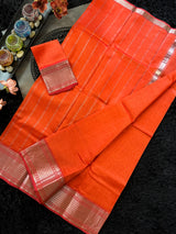 Orange Mangalagiri Pattu