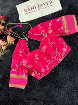 Rani Pink Cross Stitch Floral Embroidered Blouse 38