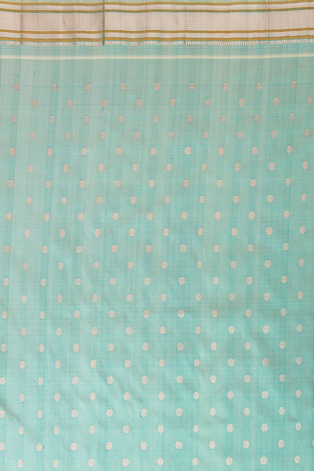 Maharani Kalanjali Pastel shade (Powder blue) Silver Zari Paithani Handloom Pure Silk AUS