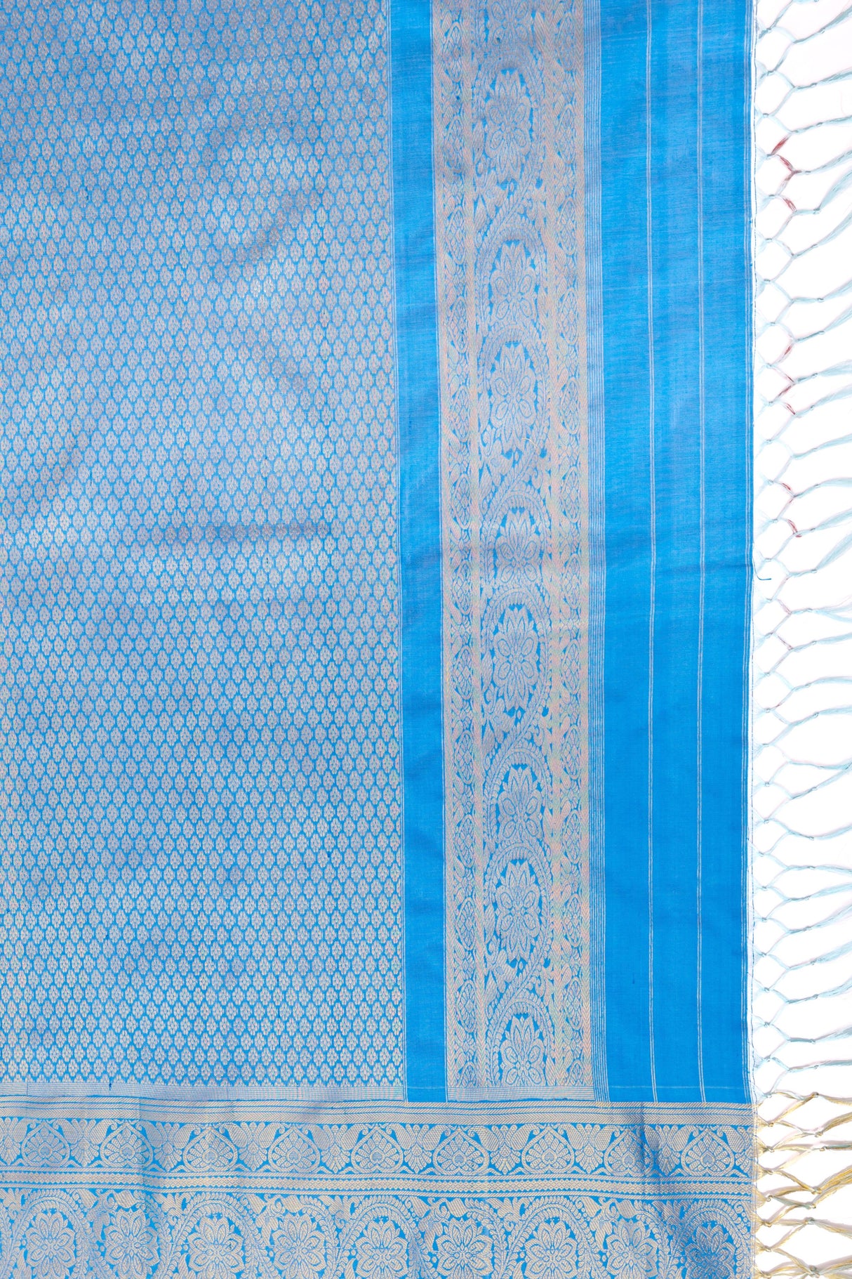 Ikkat Kanchipuram Fusion Handloom Pure Silk with Pre-Stitched Blouse AUS Saree Rani Zaver 