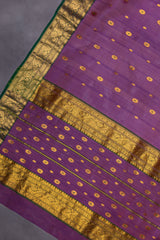 Chanderi Kora Katan Silk With Stitched Blouse