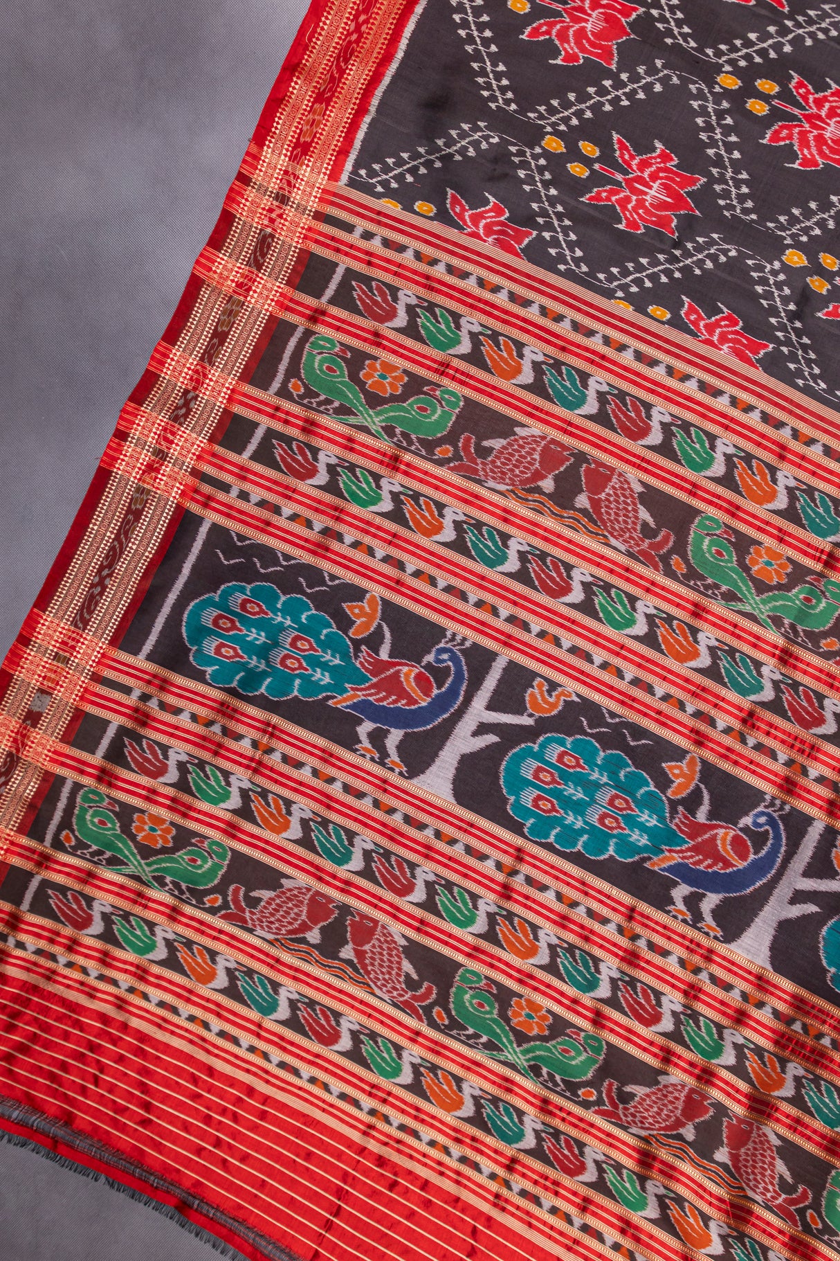 Sambalpuri Double Ikkat Handloom Khandua Silk