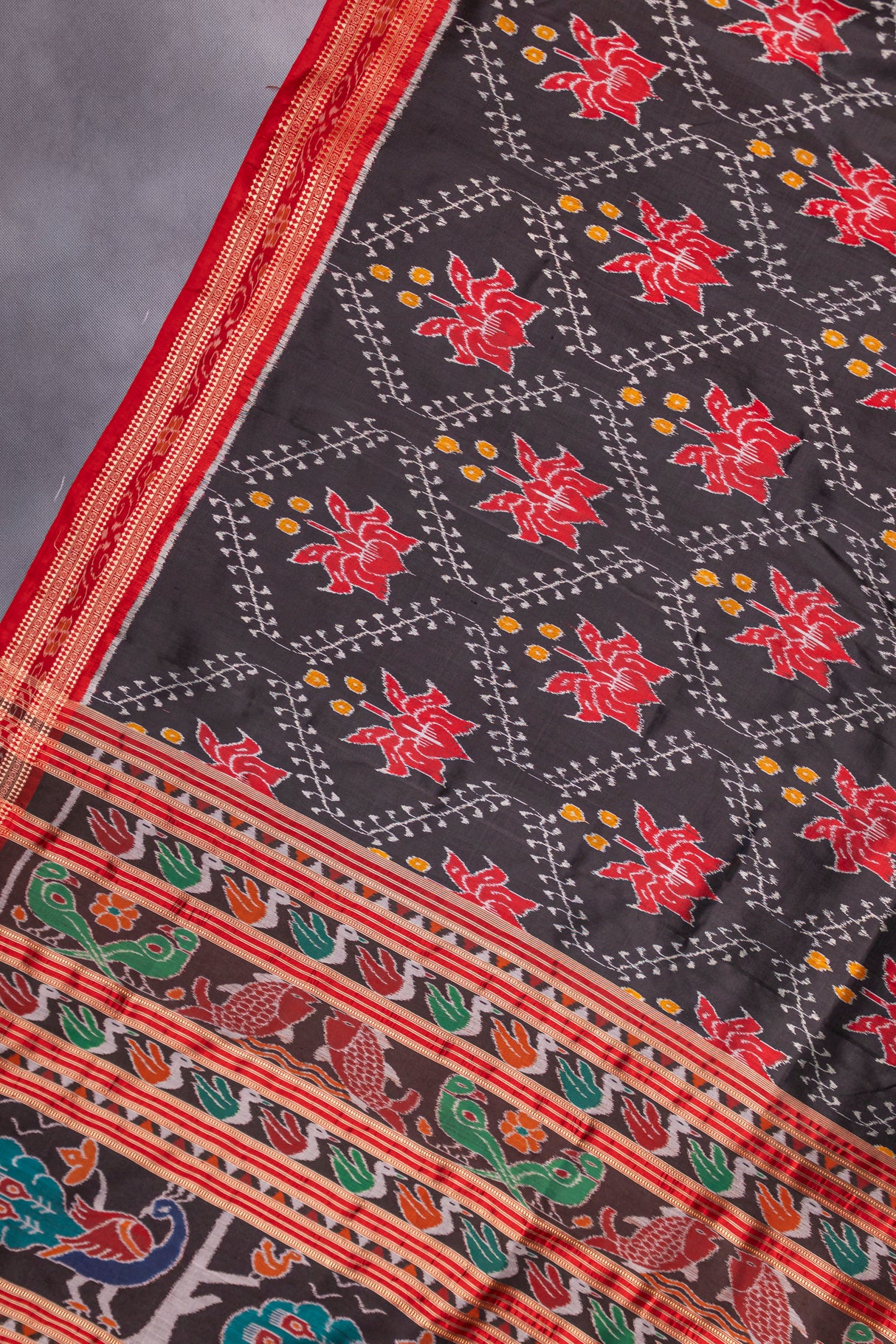 Sambalpuri Double Ikkat Handloom Khandua Silk