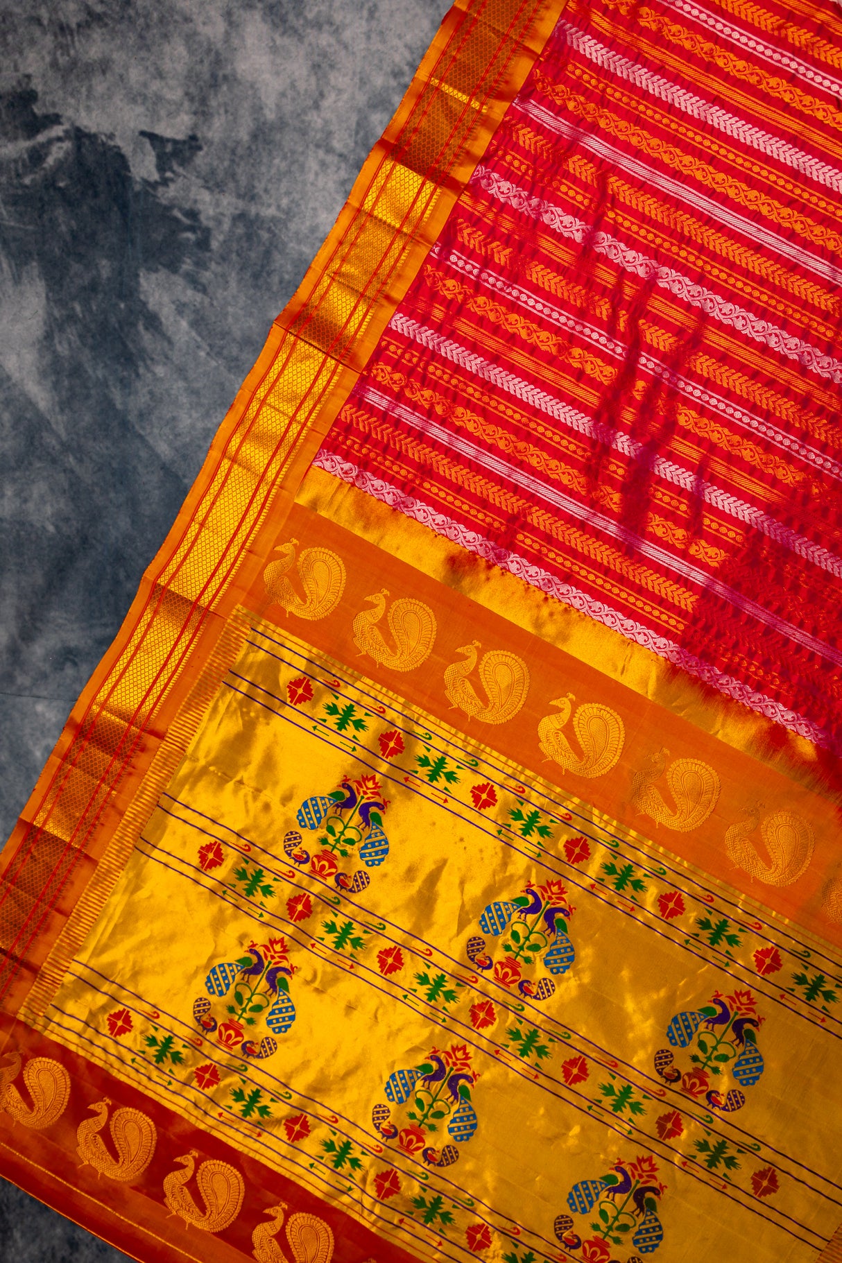 Maharani Paithani Brocade Handloom Pure Silk saree