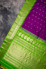 Gadwal Handloom Pure Silk in Silver Zari 