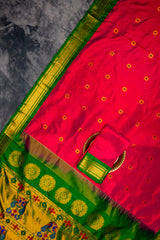 Maharani Paithani Handloom Kadiyal Pure Silk saree