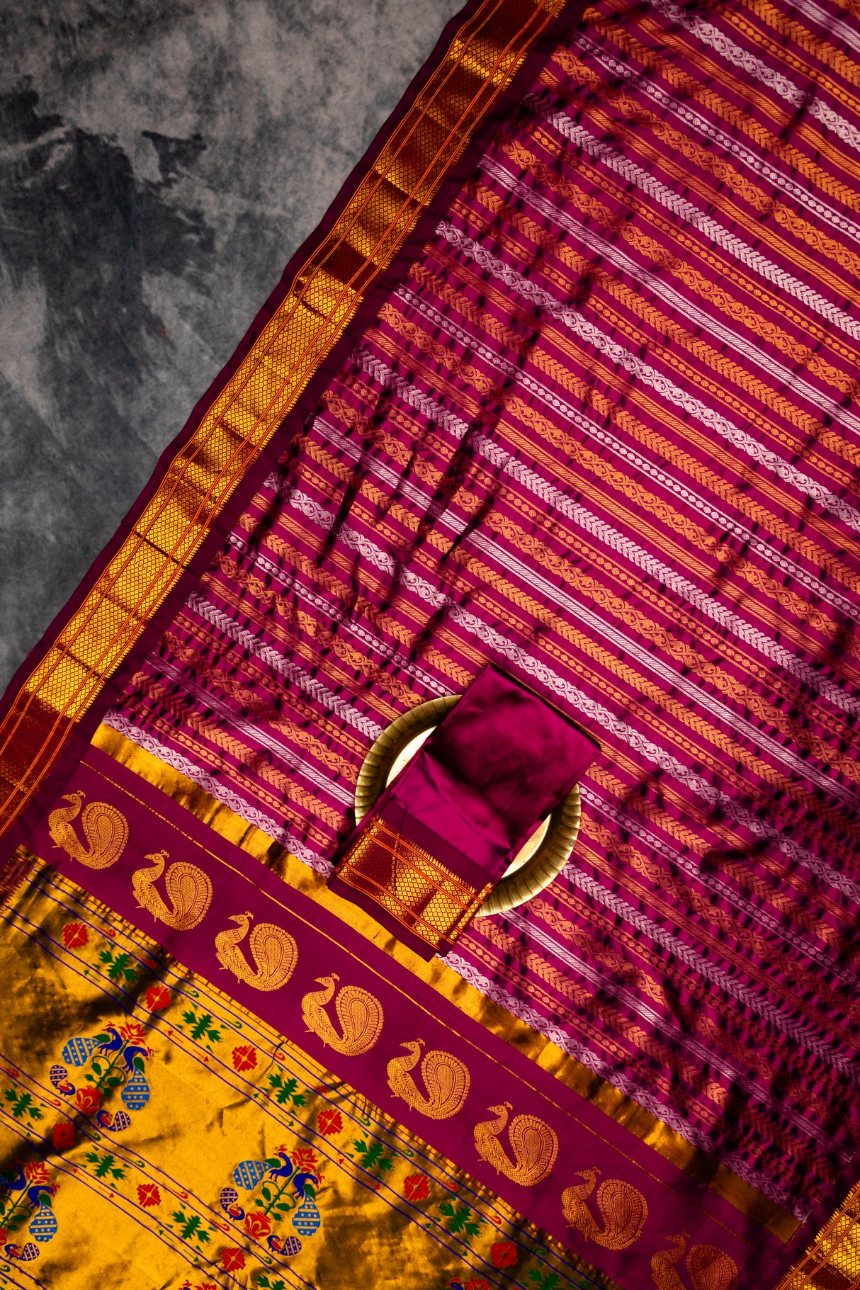 Maharani Paithani Handloom Brocade Pure Silk 