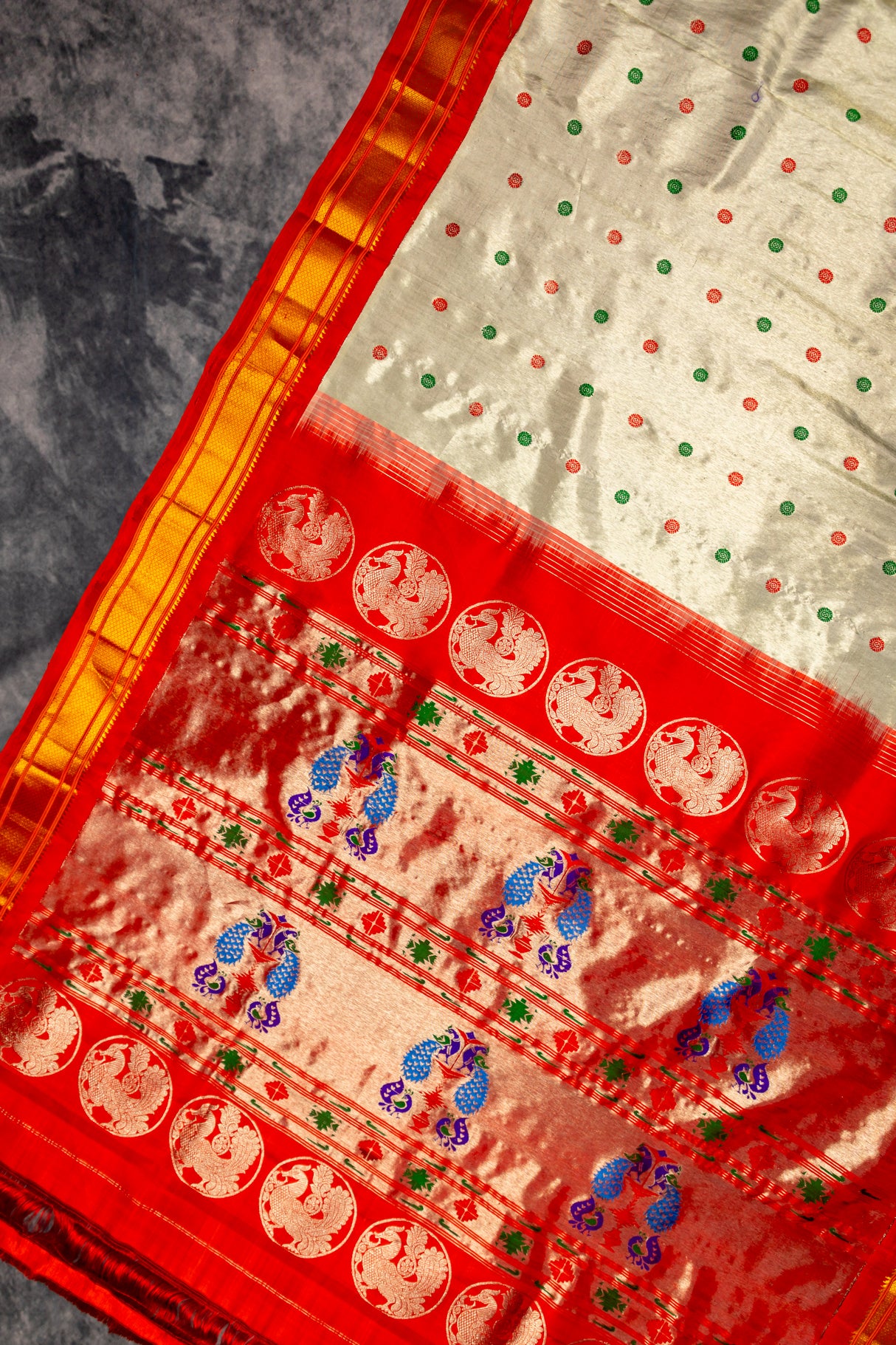  Tissue Maharani Handloom Paithani saree