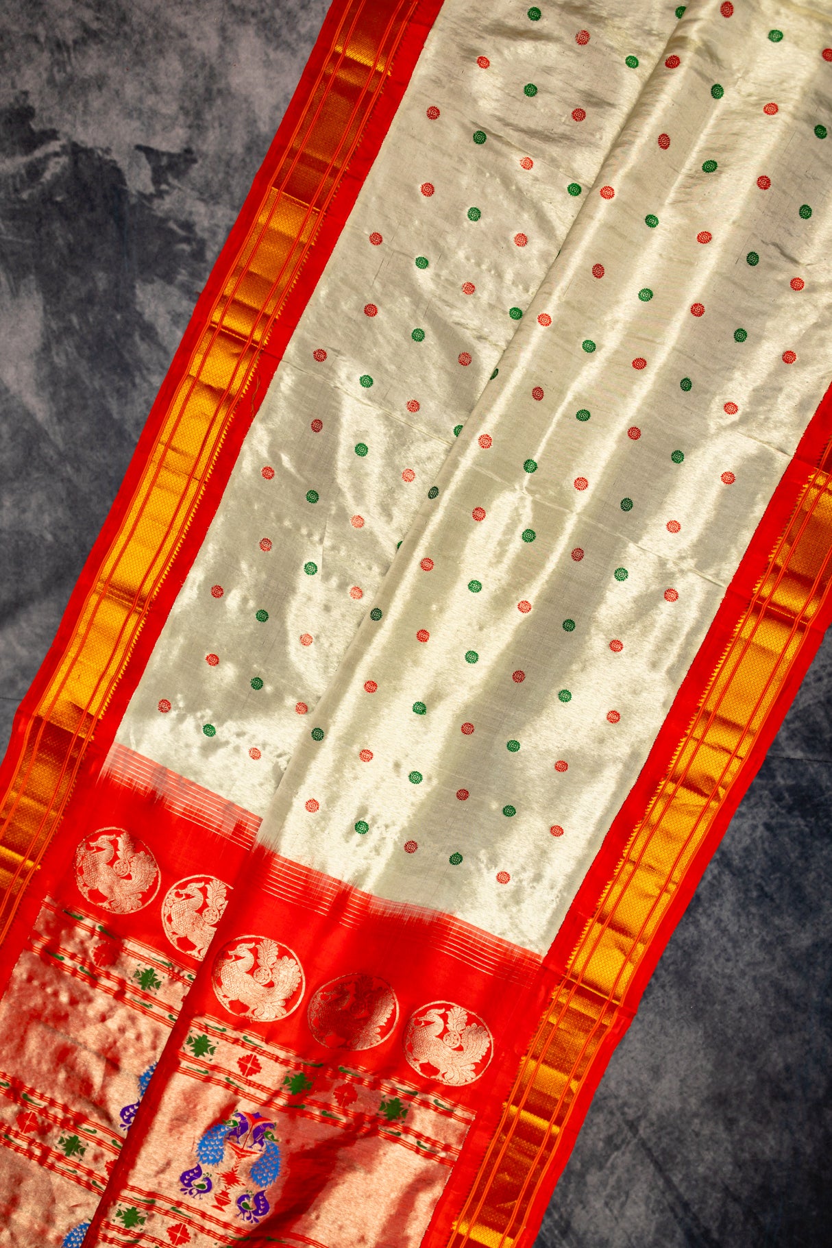  Tissue Maharani Handloom Paithani saree