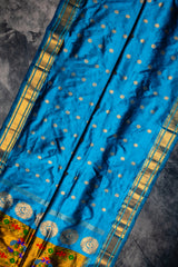 Maharani Paithani Handloom Single color Pure Silk saree