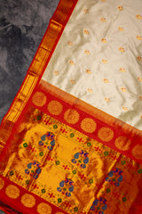 Maharani Paithani Handloom Kadiyal Pure Silk saree 