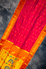 Maharani Paithani Handloom Kadiyal Pure Silk saree 