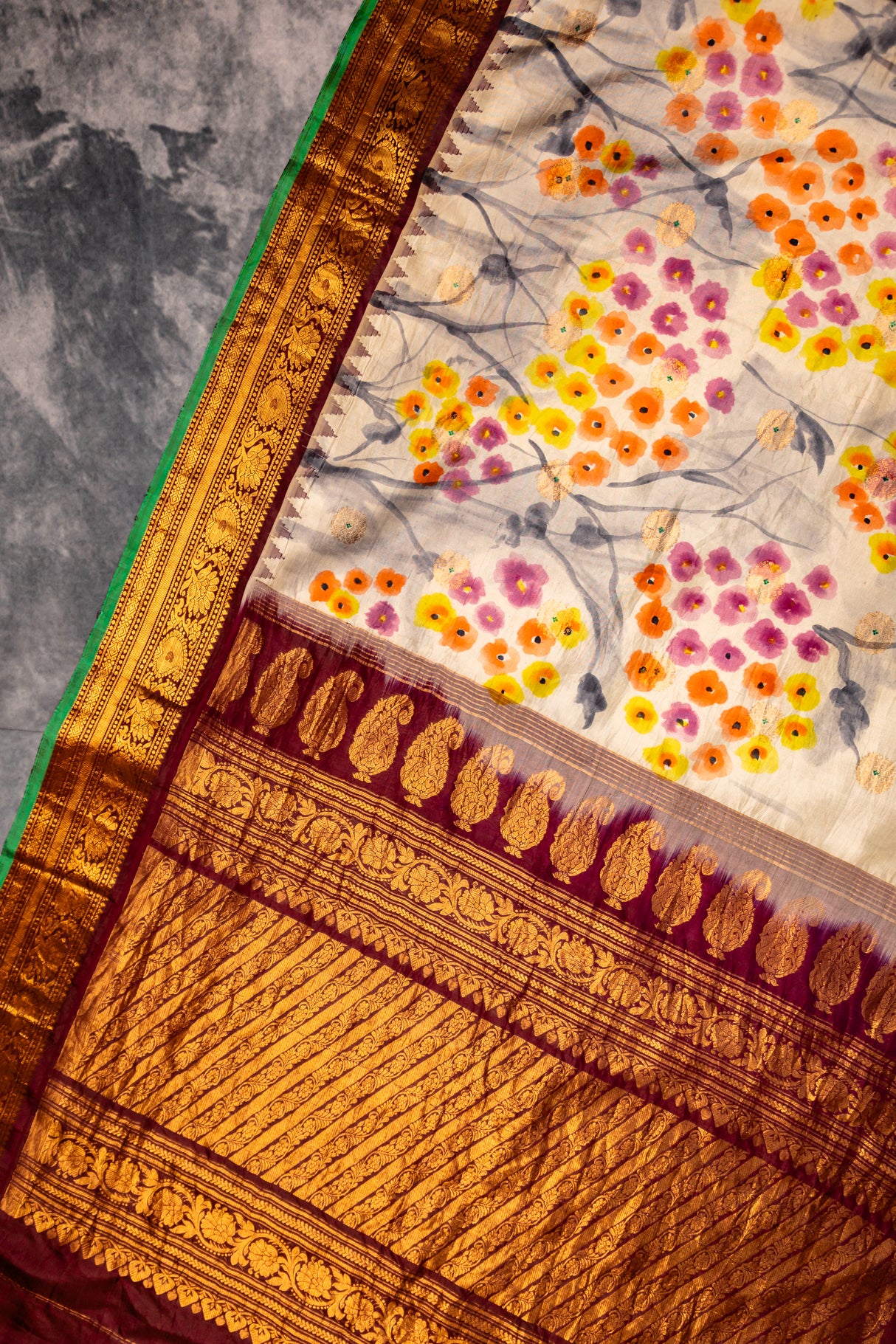  Gadwal Pure Silk saree floral