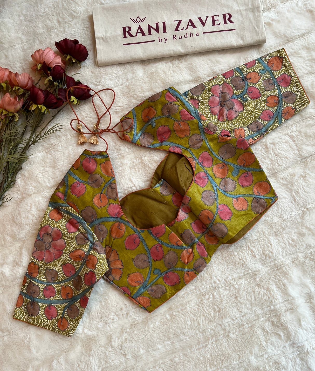 Pure Gachi Tussar Shibori Tie & dye With Kantha Work