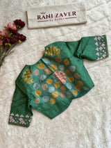 Pure Gachi Tussar Kalamkari With Kantha and Gujrathi Kutch Work