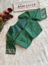 Pure Gachi Tussar Kalamkari With Kantha and Gujrathi Kutch Work