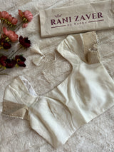 Ivory Floral Banaras Georgette with Blouse