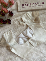 Ivory Floral Banaras Georgette with Blouse