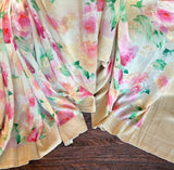 Ivory Floral Banaras Georgette with Blouse
