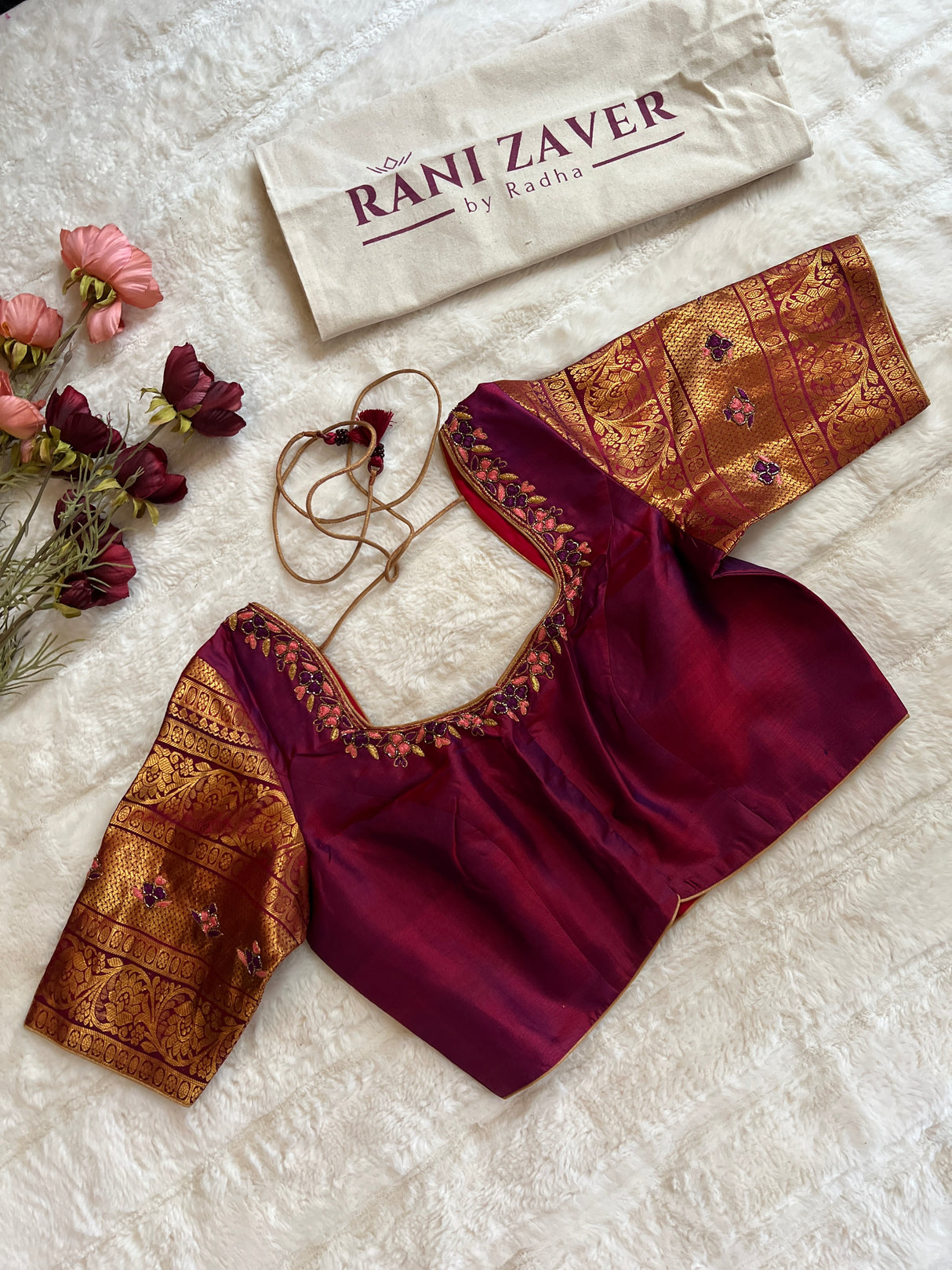 Kanakambaram Wine Gadwal Kanchi Pure Silk