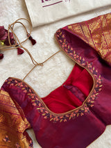 Kanakambaram Wine Gadwal Kanchi Pure Silk