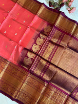 Kanakambaram Wine Gadwal Kanchi Pure Silk