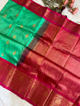 Green Rani Pink Gadwal Kanchi Pure Silk