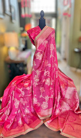 Pink Munga Banarasi Silk
