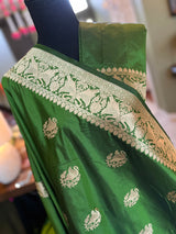 Green Banaras Kaduwa Katan Silk