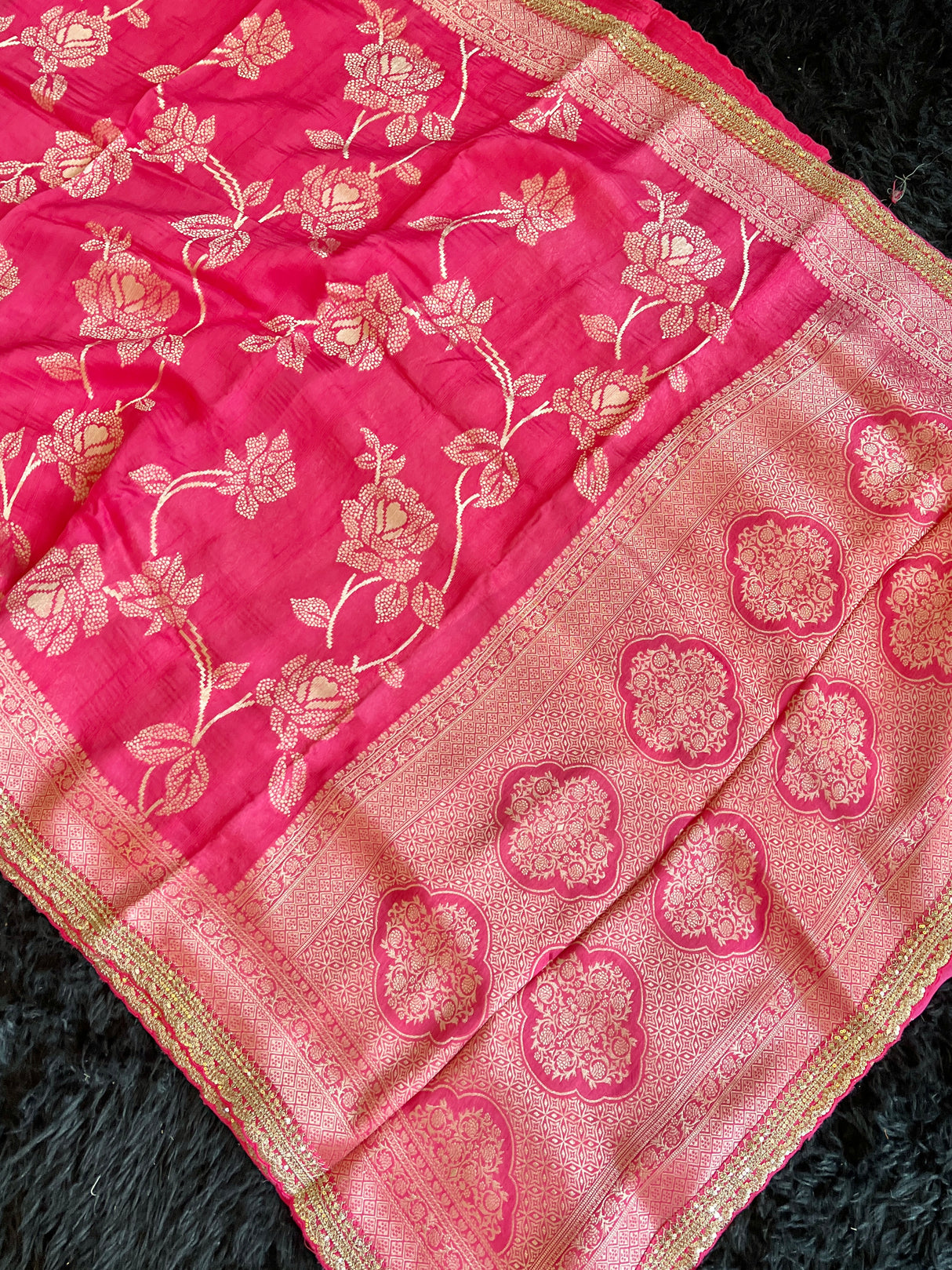 Pink Munga Banarasi Silk