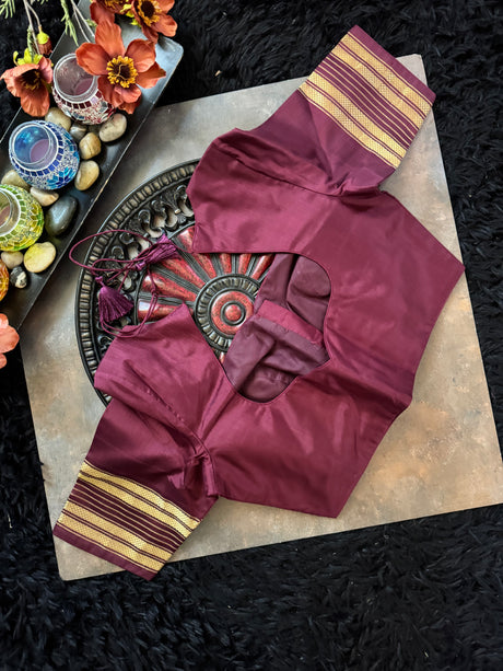 Rust Ikkat Pure Silk Handloom