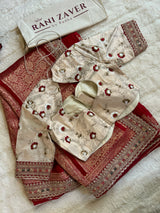 Red Crepe With Sabyasachi Borders