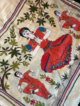 Dancer HAND Kantha Stitch Gachi Tussar Silk