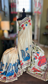 Dancer HAND Kantha Stitch Gachi Tussar Silk