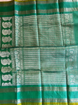 Purple Teal Combo Gadwal Handloom Pure Silk