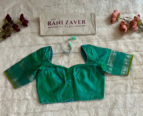 Purple Teal Combo Gadwal Handloom Pure Silk