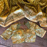 Rai Bandhej with Pen Kalamkari on Gachi Tussar