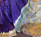 Rai Bandhej with Pen Kalamkari on Gachi Tussar