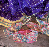 Rai Bandhej with Pen Kalamkari on Gachi Tussar