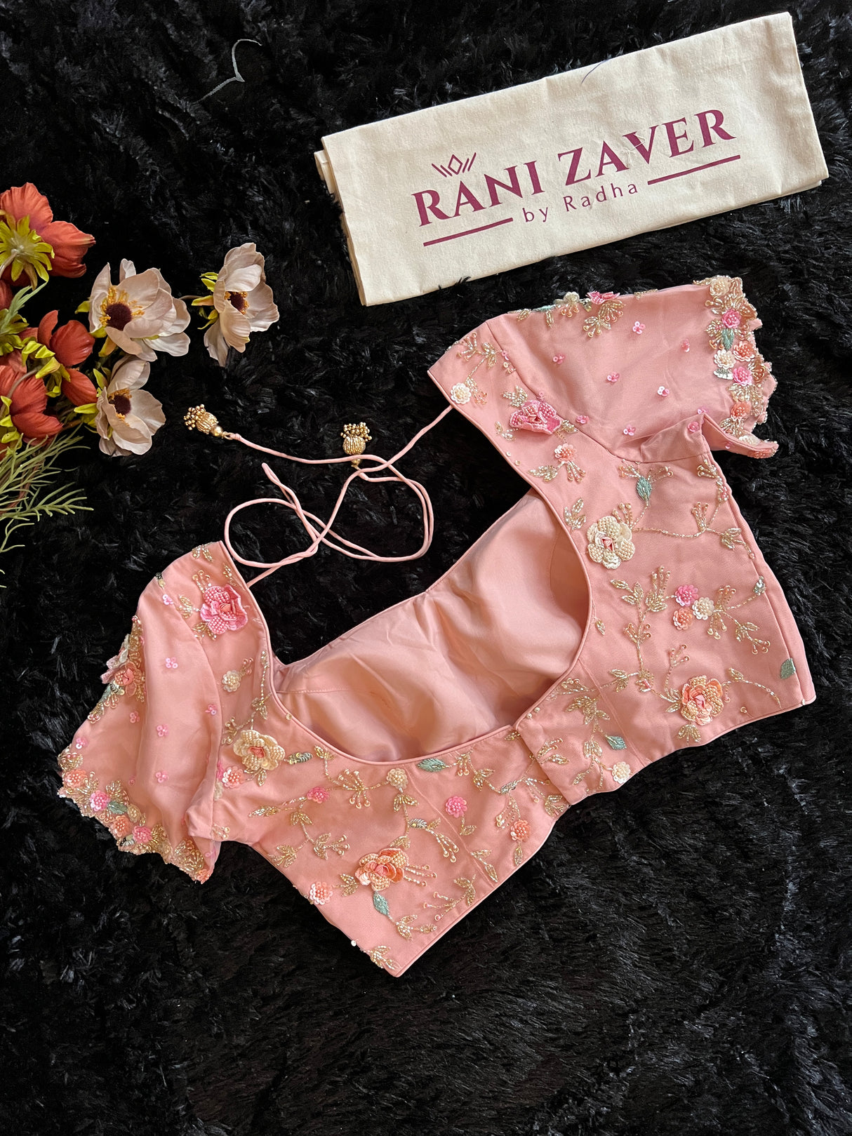 Peachy Pink Pure Organza