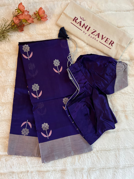 Chanderi Silk by Silk Pattu Silk With Pre-Stitched Blouse AUS