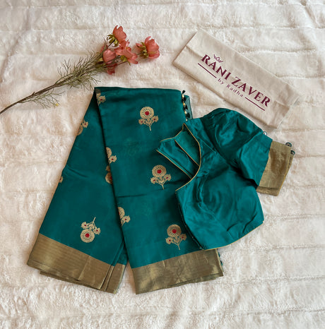 Chanderi Silk by Silk Pattu Silk With Pre-Stitched Blouse AUS