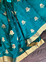 Chanderi Silk by Silk Pattu Silk With Pre-Stitched Blouse AUS