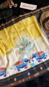 Hand Painted Gadwal Pure Silk