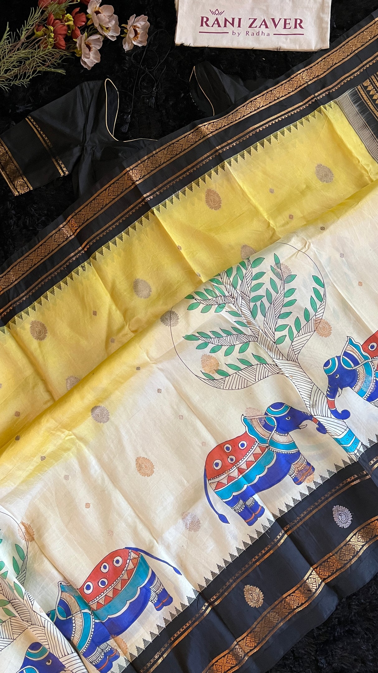 Hand Painted Gadwal Pure Silk