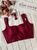 Burgundy Silk  Blouse 34