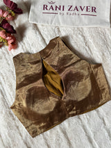 Antique Brass Gold Tissue  Blouse 36