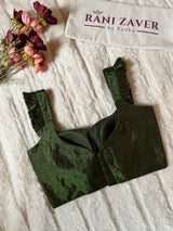 Bottle Green Tissue  Blouse 34
